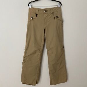 Vintage 686 Snowboard Pant Mannual Spectrum Insulated Women in Tan Khaki Small